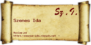 Szenes Ida névjegykártya
